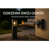Słupki ogrodowe 230V i gniazda elewacyjne