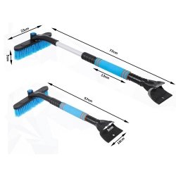 Skrobaczka szczotka zmiotka teleskopowa składana do auta szyby śniegu lodu