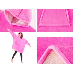 Ciepła bluza koc oversize xxl 2w1 gruba futrzak