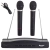 Zestaw karaoke z 2 bezprzewodowymi mikrofonami dla wygodnej zabawy