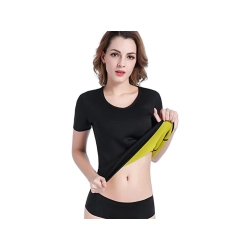Koszulka neoprenowa fitness damska krótki rękaw