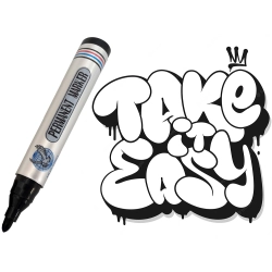 Marker pisak permanentny czarny wododporny okrągły