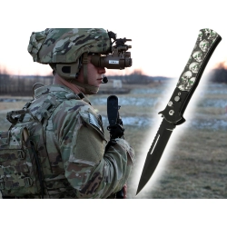 Nóż scyzoryk składany stalowy taktyczny wojskowy
