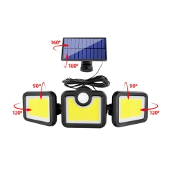 Lampa solarna z czujnikiem ruchu zmierzchu 171 led osobny panel ogrodowa