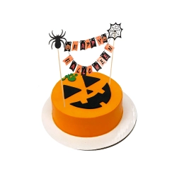 Dekoracja halloween na ciasto tort na babeczki piker topper girlanda papier