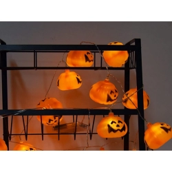 Lampki 10 led wiszące dynie halloween 200cm świecąca dekoracja ozdoba dynia