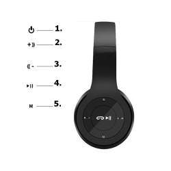 Słuchawki bezprzewodowe p47 bluetooth mikrofon mp3