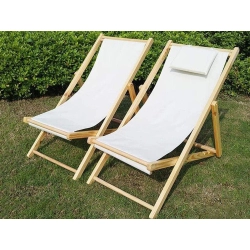 Leżak drewniany leżaki plażowy składany ogrodowy poduszka fotel na plażę