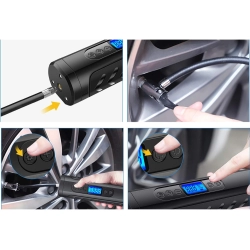 Pompka akumulatorowa do roweru samochodu kompresor elektryczny 10 bar lcd