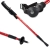 Teleskopowe kijki kije nordic walking kolor czerwony