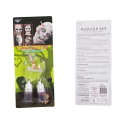 Sztuczna rana makeup kit zestaw do makijażu halloween z krwią wbity ołówek