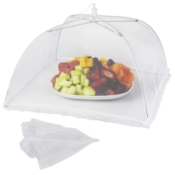 Moskitiera siatka osłona na jedzenie owoce grill Verk Group 20x34 cm biała