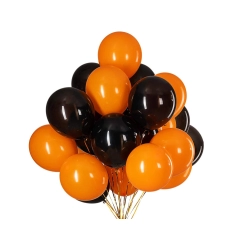 Zestaw balonów halloween czarne pomarańczowe 20szt