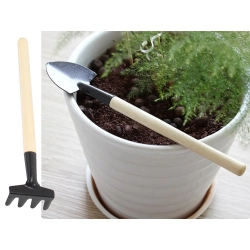 Zestaw narzędzi ogrodniczych grabki łopatka 3w1 mini narzędzia do doniczek
