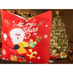 Poszewka świąteczna na poduszkę 45x45 na boże narodzenie mikołaj prezenty