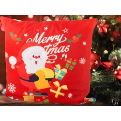 Poszewka świąteczna na poduszkę 45x45 na boże narodzenie mikołaj prezenty