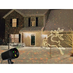 Projektor laserowy świąteczny wodoodporny pilot
