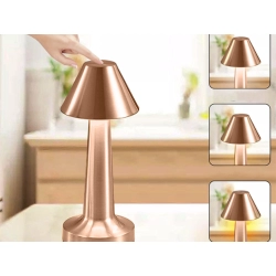 Lampka nocna stołowa do sypialni dotykowa lampa 3 stopniowa bezprzewodowa