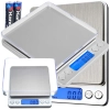 Waga jubilerska kuchenna 2000g 2kg lcd cyfrowa 0,1g precyzyjna gramowa — Srebrny