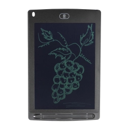 Tablet graficzny do rysowania 8,5 cala Verk Group praktyczny i trwały znikopis - czarna ramka z rysunkiem winogron