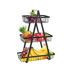 Półka kuchenna organizer kuchenny stojący trzypoziomowy loft z koszyczkiem