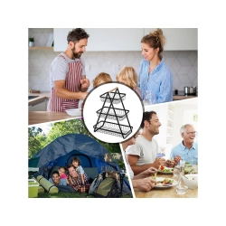 Półka kuchenna organizer kuchenny stojący trzypoziomowy loft z koszyczkiem