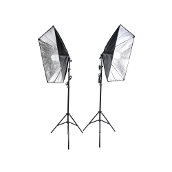 2x 135w lampa światło soft box zestaw statyw domowe studio foto żarówka