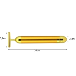 Masażer do twarzy wibracyjny wibrujący złoty bar