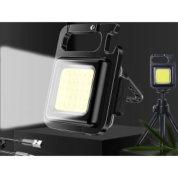 Lampka brelok led cob magnes latarka usb otwieracz