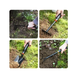 Zestaw narzędzi ogrodniczych do ogrodu łopatka grabki pazurki motyka 6 elem
