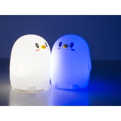 Lampka nocna dla dzieci led pingwin rgb dotyk usb