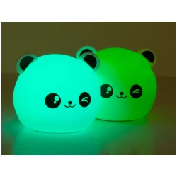 Lampka nocna dla dzieci panda rgb pilot led usb