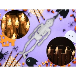 Łańcuch świetlny girlanda led halloween szkielet 2m 10 szkieletów wisząca