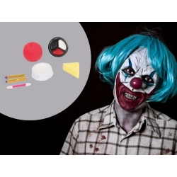 Zestaw do makijażu klaun z nosem na halloween makeup do cosplay makijaż