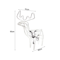 Świecący renifer 216 led świąteczna ozdoba z ruchomą głową duży ogrodowy