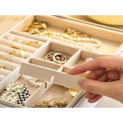 Szkatułka organizer kasetka kuferek na biżuterię elegancka kluczyk pudełko
