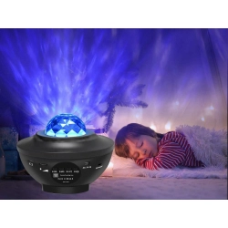 Projektor gwiazd lampka nocna led rgb + pilot