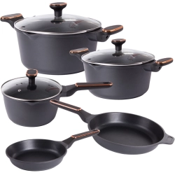 Komplet garnków, rondli i patelni indukcja gaz non stick premium 8 elementów KingStyle