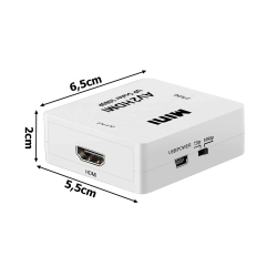 Adapter konverter sygnału av rca cinch do hdmi audio rca 1080p cvbs kabel