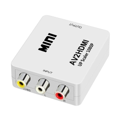 Adapter konverter sygnału av rca cinch do hdmi audio rca 1080p cvbs kabel