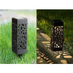 Lampa lampy ogrodowa solarna ozdobna zestaw 4 sztuki czujnik zmierzchu - zdjęcie 7