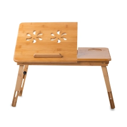 Stolik pod laptopa bambusowy do łóżka podstawka