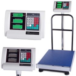 Waga elektroniczna magazynowa 50x40 cm z oparciem do 300 kg dla precyzyjnego ważenia