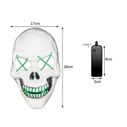 Maska czaszka led halloween świecąca ledowa imprez