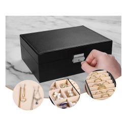 Szkatułka organizer kasetka kuferek na biżuterię elegancka kluczyk pudełko