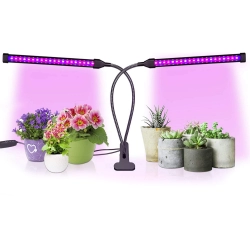 2x lampa do wzrostu roślin 40 led timer usb klips