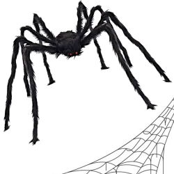 Pająk halloween gigant olbrzym tarantula dekoracja — Czarny