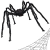 Pająk halloween gigant olbrzym tarantula dekoracja — Czarny