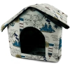 Domek buda legowisko dla psa lub kota 41x37,5x43 cm praktyczne i wygodne