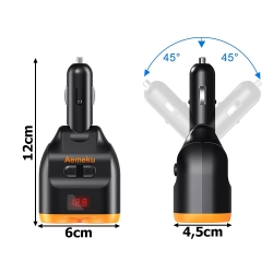 Rozdzielacz gniazda zapalniczki 12-24v 2xusb-a 1xusb-c qc 3.0 80w ładowarka